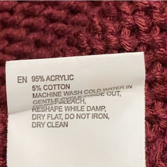 Harper V Neck Burgundy Sweater Size M - Picture 6 of 6